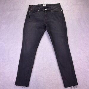 Hudson Ankle Krista Super Skinny‎ Women's 31 Dark Gray Jeans Raw Hem (31x27)